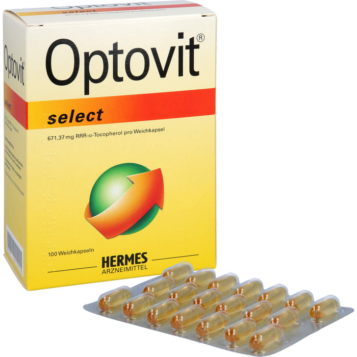 Optovit select 1000 I.E. Kapseln bei Gelenkbeschwerden zur Behandlung eines Vitamin-E Mangels, 100 St. Kapseln