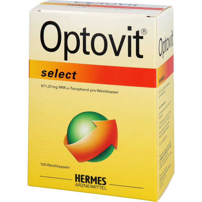 Optovit select 1000 I.E. Kapseln bei Gelenkbeschwerden zur Behandlung eines Vitamin-E Mangels, 100 pcs. Capsules