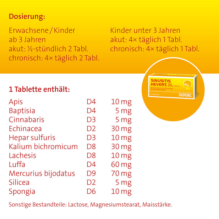 Sinusitis Hevert SL Tabletten, 300 pc Tablettes