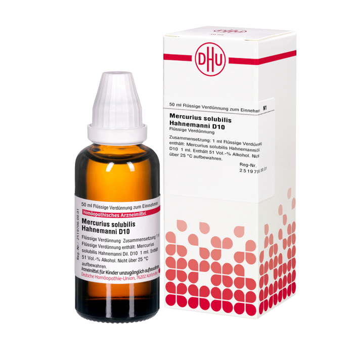 Mercurius solubilis Hahnemanni D10 DHU Dilution, 50 ml Lösung