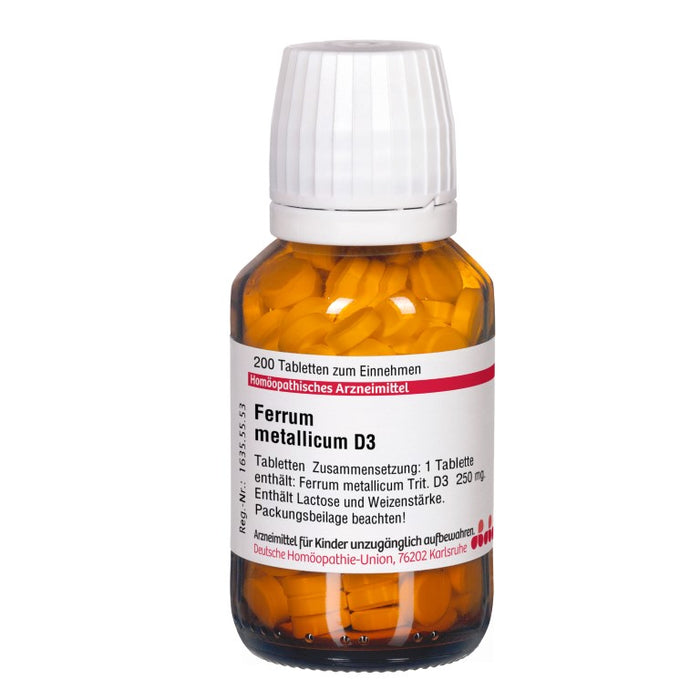 DHU Ferrum metallicum D3 Tabletten, 200 St. Tabletten