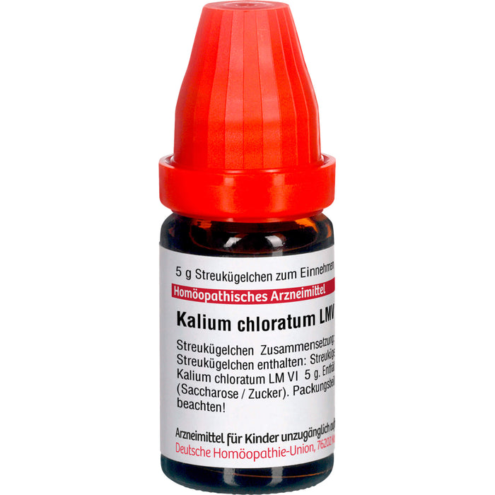 Kalium chloratum LM VI DHU Globuli, 5 g Globuli