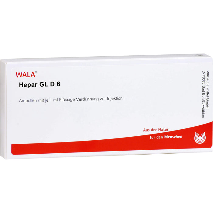 Hepar Gl D6 Wala Ampullen, 10X1 ml AMP