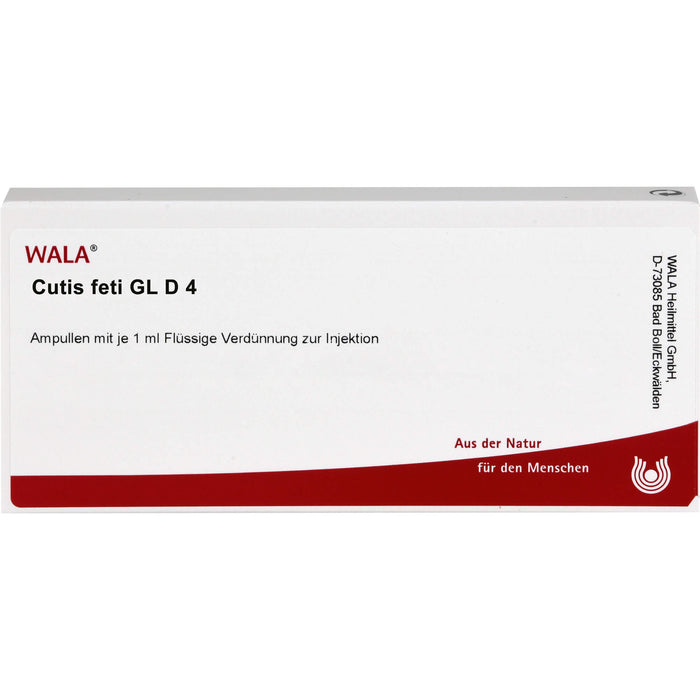 WALA Cutis (feti) Gl D4 flüssige Verdünnung, 10 pcs. Ampoules