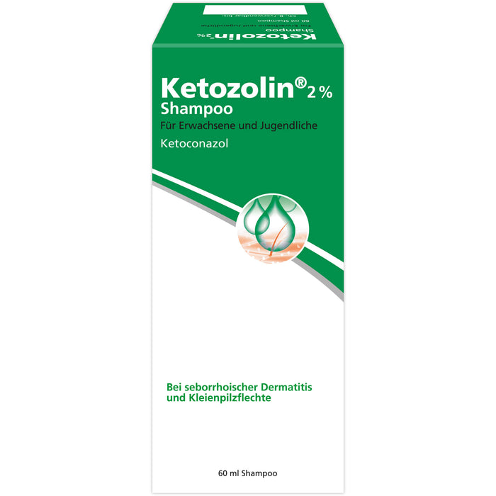 Ketozolin 2% Shampoo bei seborrhoischer Dermatitis, 60 ml Shampoing