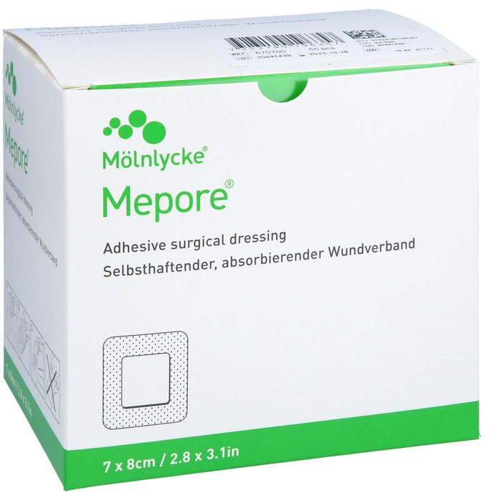 Mepore selbsthaftender, absorbierender Wundverband  7 x 8 cm, 55 pc Pansement