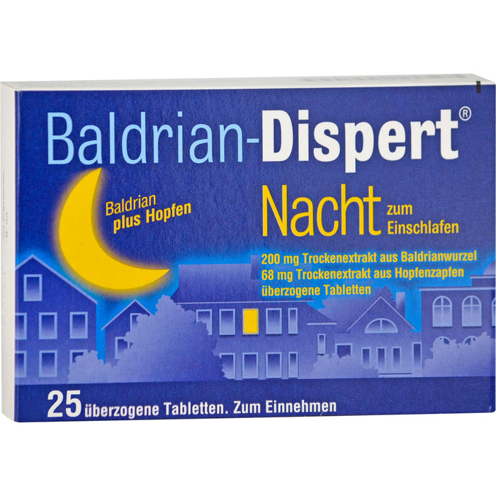 Baldrian-Dispert Nacht überzogene Tabletten, 25 St. Tabletten