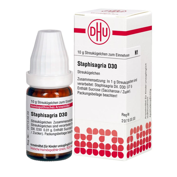 DHU Staphisagria D30 Streukügelchen, 10 g Globules