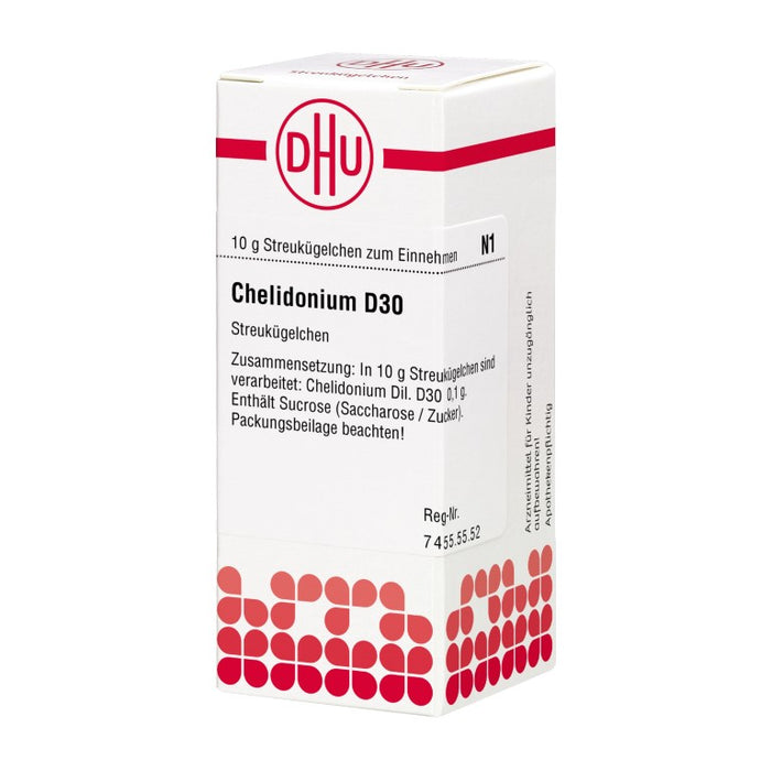 DHU Chelidonium D30 Streukügelchen, 10 g Globuli