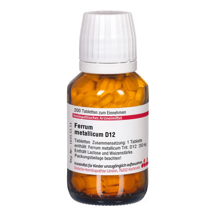 DHU Ferrum metallicum D12 Tabletten, 200 St. Tabletten