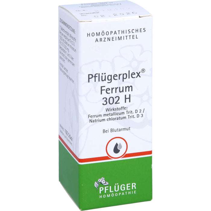 Pflügerplex Ferrum 302 H Tabletten bei Blutarmut, 100 pcs. Tablets