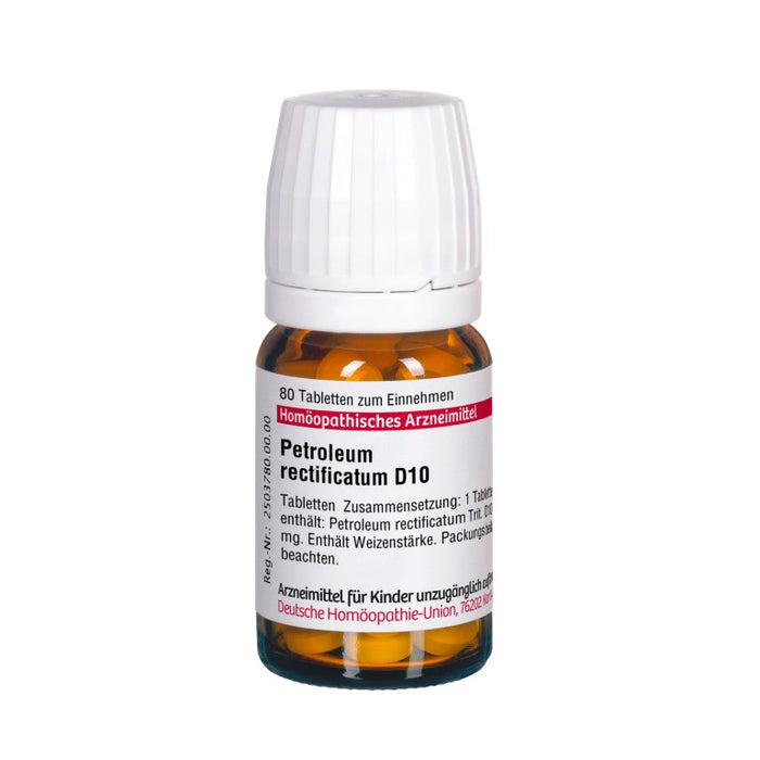 Petroleum rectificatum D10 DHU Tabletten, 80 St. Tabletten