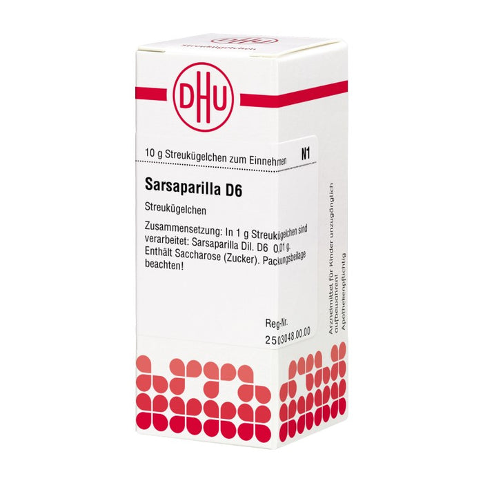 DHU Sarsaparilla D6 Streukügelchen, 10 g Globules