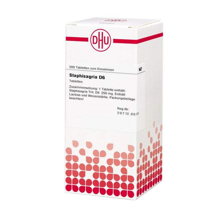 DHU Staphisagria D6 Tabletten, 200 St. Tabletten