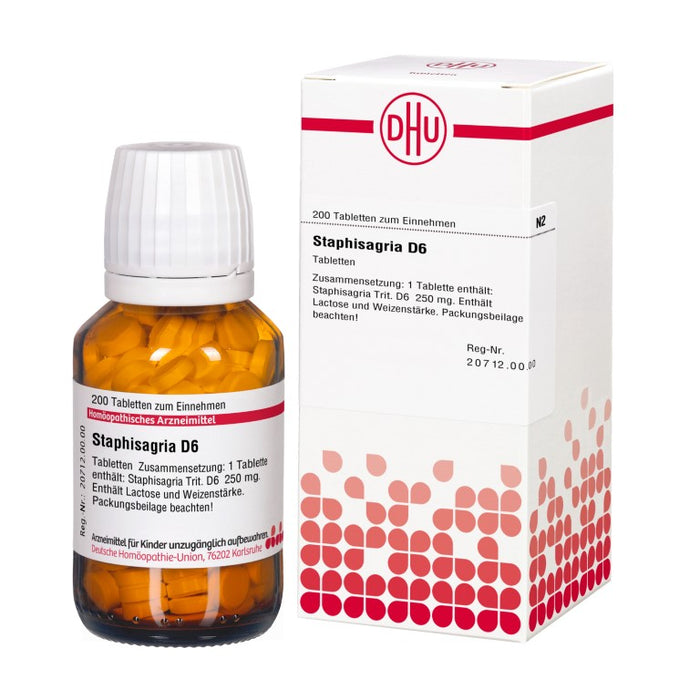 DHU Staphisagria D6 Tabletten, 200 St. Tabletten