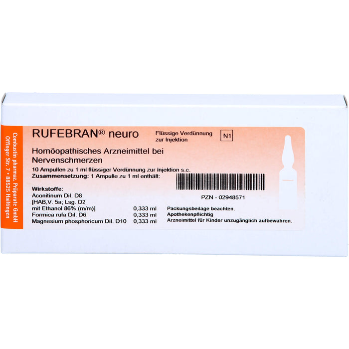 RUFEBRAN neuro, Flüssige Verdünnung zur Injektion, 10 St AMP