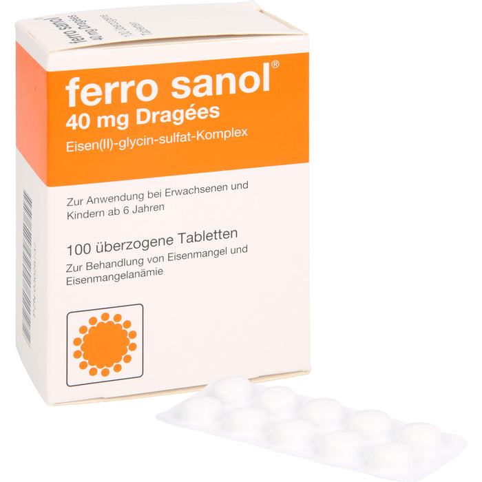 ferro sanol 40 mg Dragées, 100 pc Tablettes