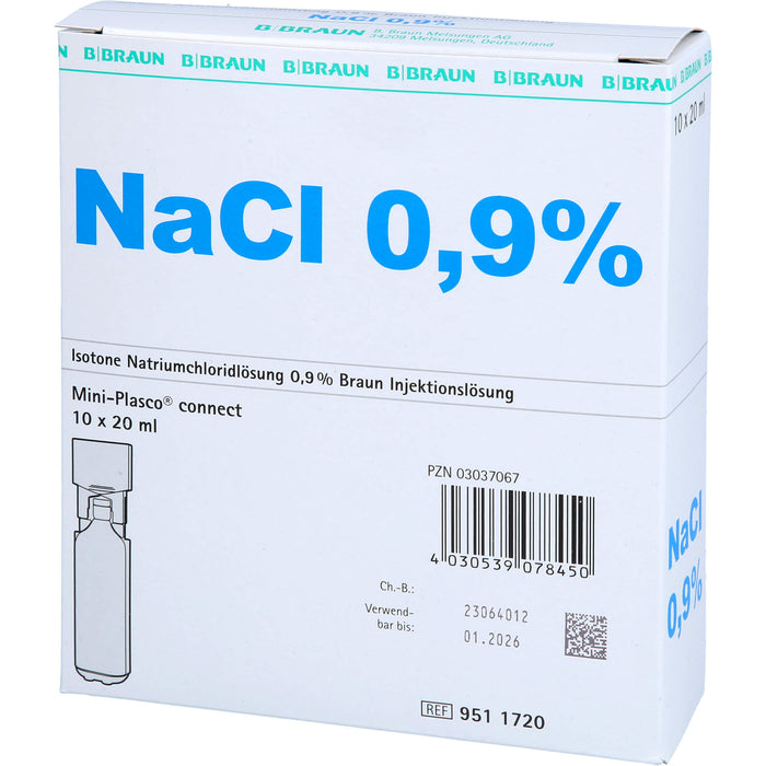 Kochsalzlösung 0,9% Braun Miniplasco connect 20ml, 200 ml Solution