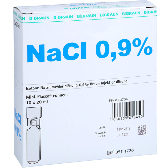 Kochsalzlösung 0,9% Braun Miniplasco connect 20ml, 200 ml Solution