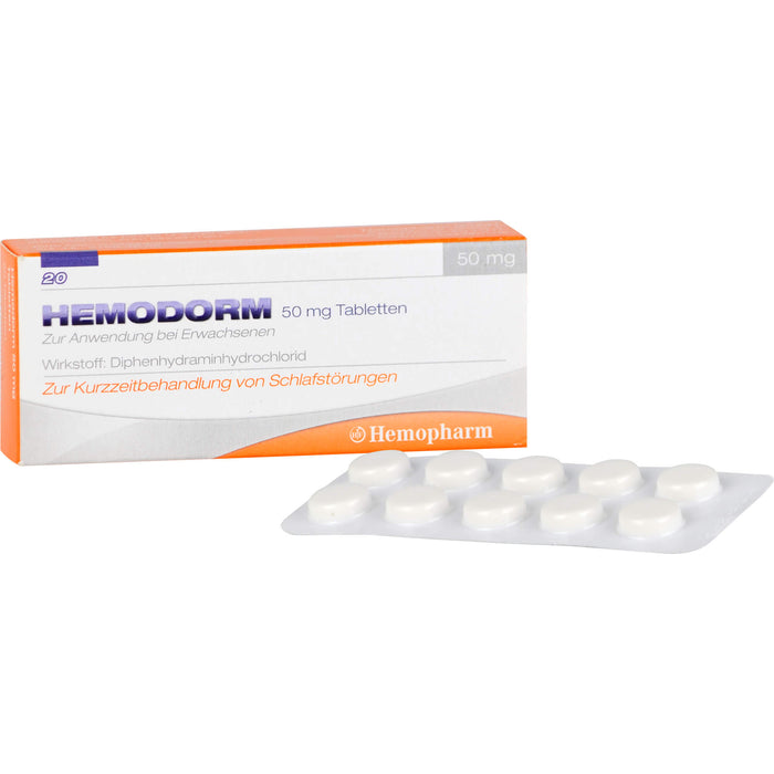 HEMODORM 50 mg Tabletten bei Schlafstörungen, 20 pc Tablettes