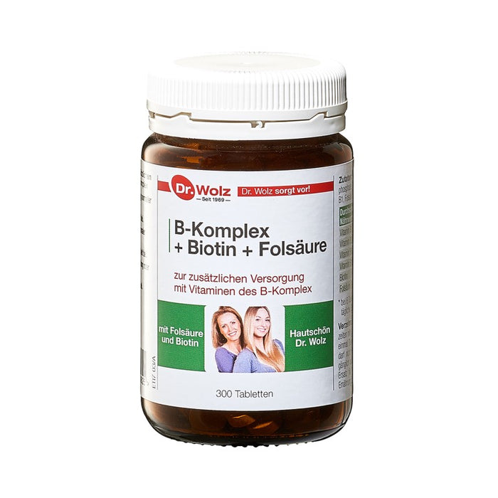 Dr. Wolz B-Komplex + Biotin + Folsäure, 300 pcs. Tablets