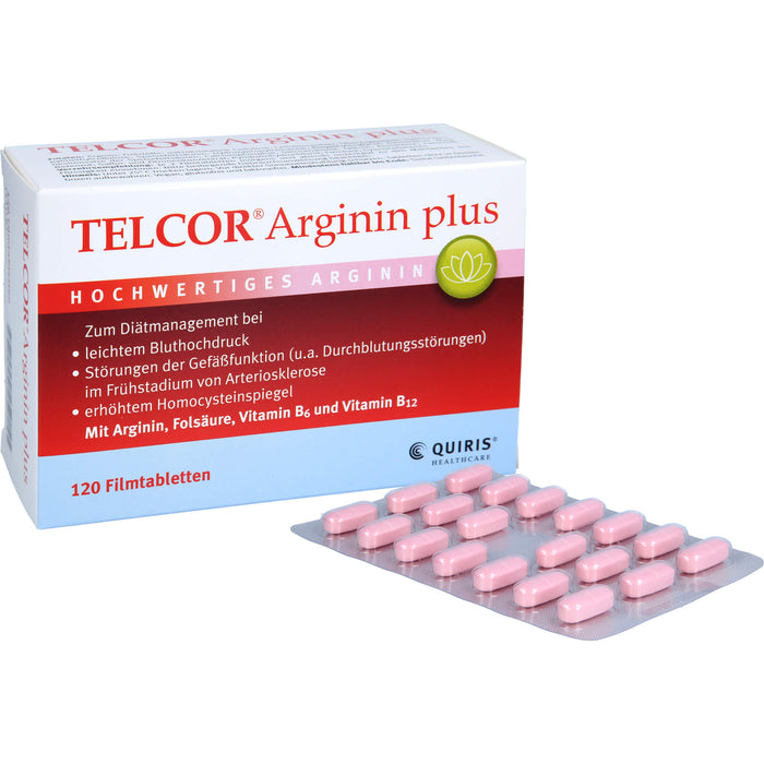 Telcor Arginin plus Filmtabletten, 120 pc Tablettes