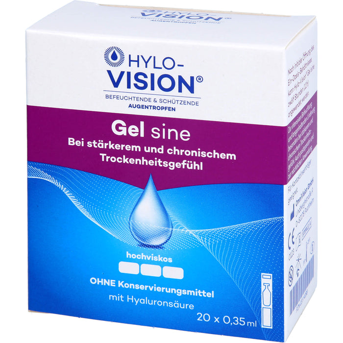 Hylo-Vision Gel sine Augentropfen, 20 pc Ampoules