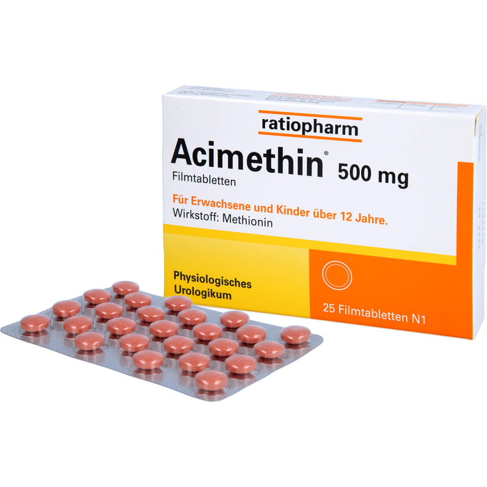 Acimethin 500 mg Filmtabletten physiologisches Urologikum, 25 pc Tablettes