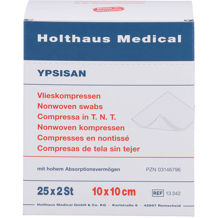 Holthaus Medical Ypsisan Vlieskompressen 10 x 10 cm steril, 50 pc Compresses