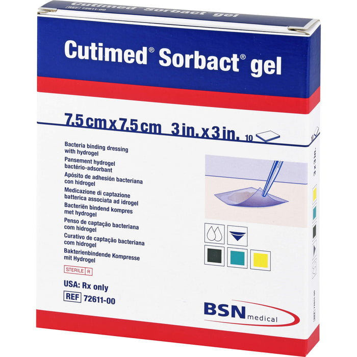 Cutimed Sorbact Gel 7,5x7,5cm, 10 St KOM