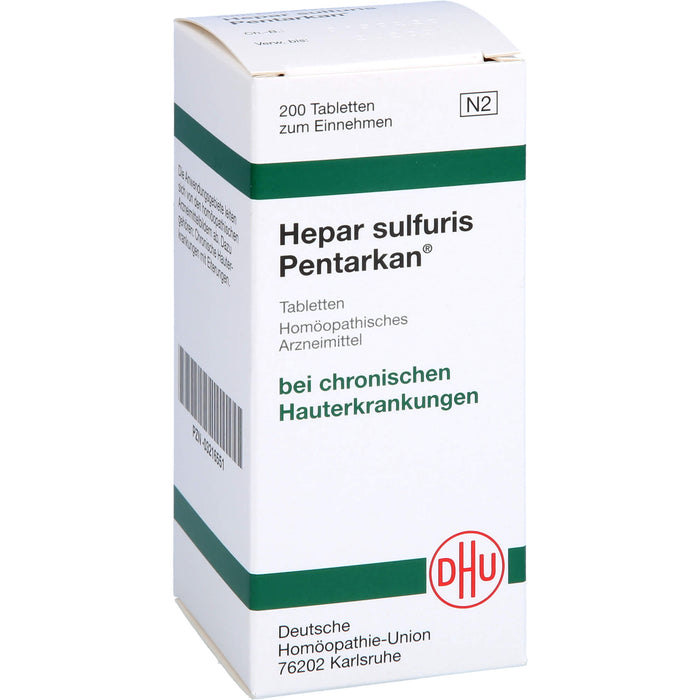 DHU Hepar sulfuris Pentarkan Tabletten bei chronischen Hauterkrankungen, 200 pcs. Tablets