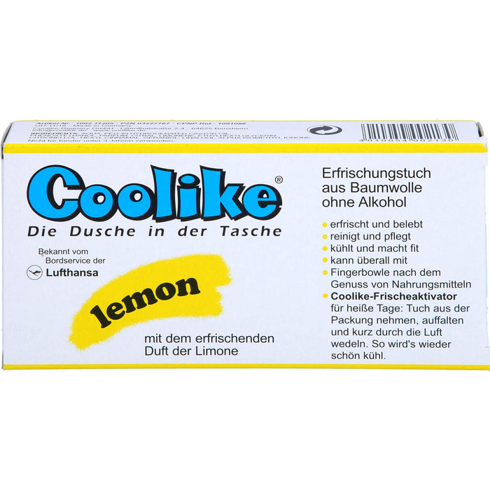 Coolike lemon Erfrischungstuch aus Baumwolle, 5 pc Tissus