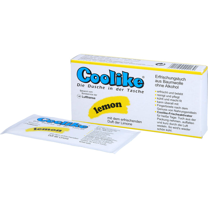 Coolike lemon Erfrischungstuch aus Baumwolle, 5 pc Tissus