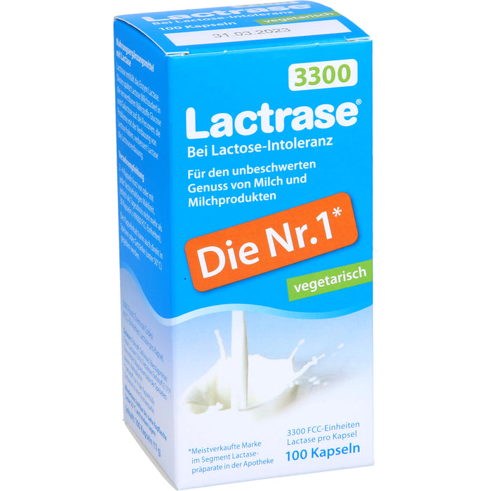 Lactrase 3300 vegetarisch bei Lactose-Intoleranz Kapseln, 100 pc Capsules