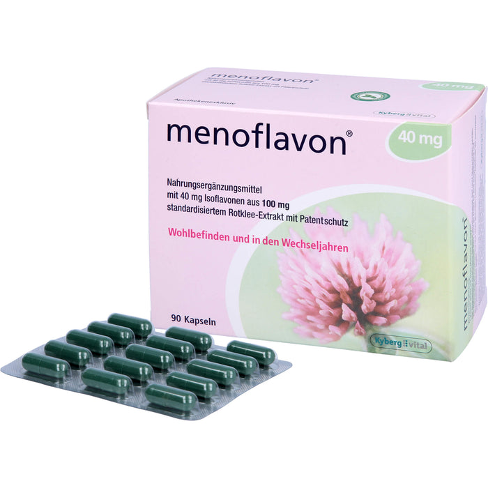 Menoflavon 40 mg Kapseln für Wohlbefinden und in den Wechseljahren, 90 pcs. Capsules