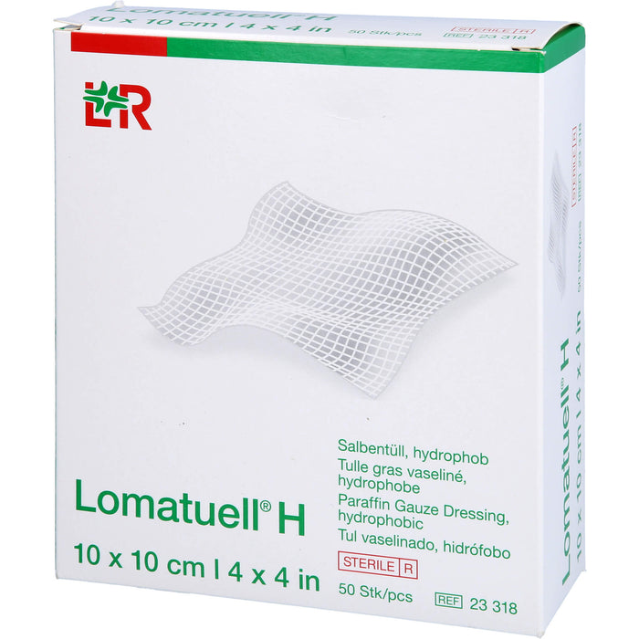 Lomatuell H 10 x 10 cm hydrophober Salbentüll, 50 pc pansement