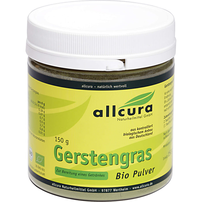 allcura Gerstengras Bio Pulver, 150 g Powder