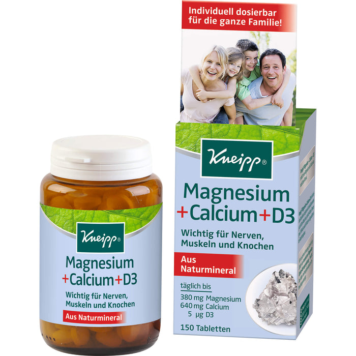 Kneipp Magnesium + Calcium + D3 Tabletten, 150 pc Tablettes