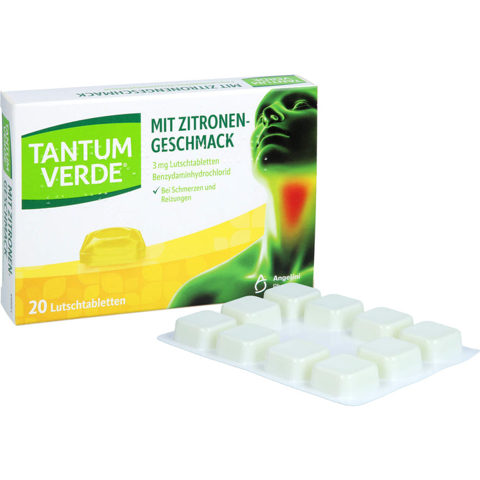 Tantum Verde Lutschtabletten mit Zitronengeschmack, 20 St. Tabletten