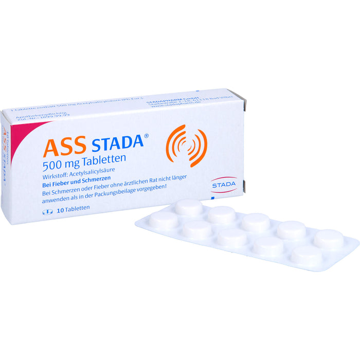 ASS STADA 500 mg Tabletten bei Fieber und Schmerzen, 10 pcs. Tablets