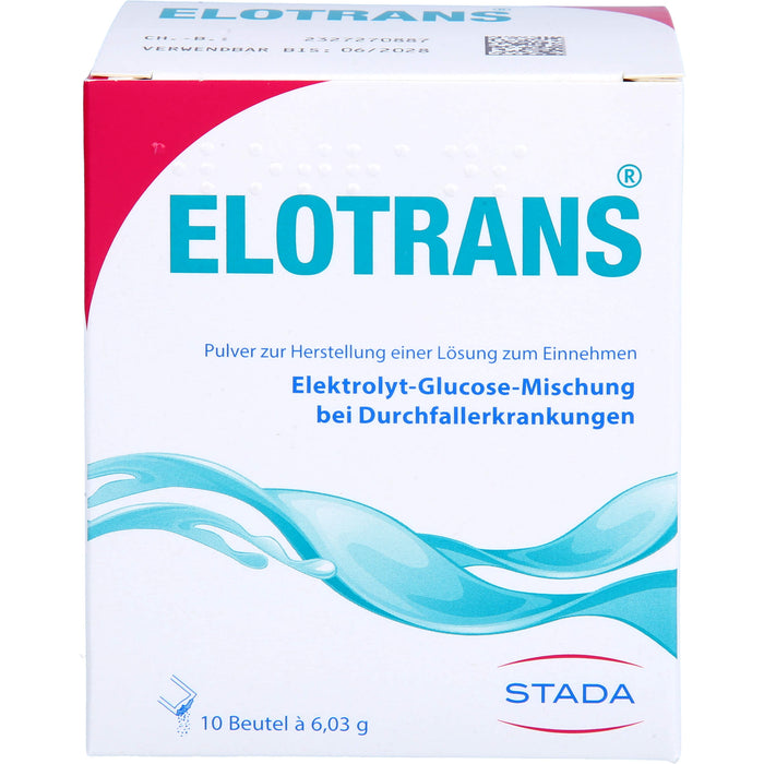 ELOTRANS Elektrolyt-Glucose-Mischung bei Durchfallerkrankungen, 10 pcs. Sachets