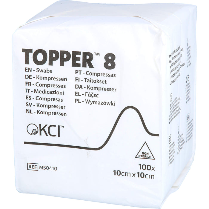 TOPPER 8 Kompressen unsteril 10 x 10 cm, 100 pcs. Compresses