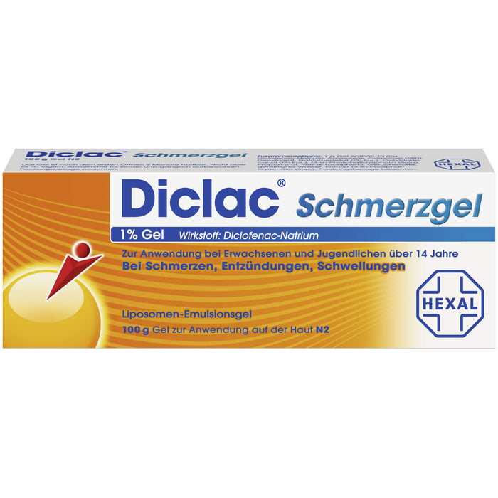 Diclac Schmerzgel bei Schmerzen, Entzündungen, Schwellungen, 100 g Gel