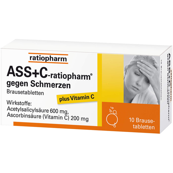 ASS + C-ratiopharm gegen Schmerzen Brausetabletten, 10 St. Tabletten