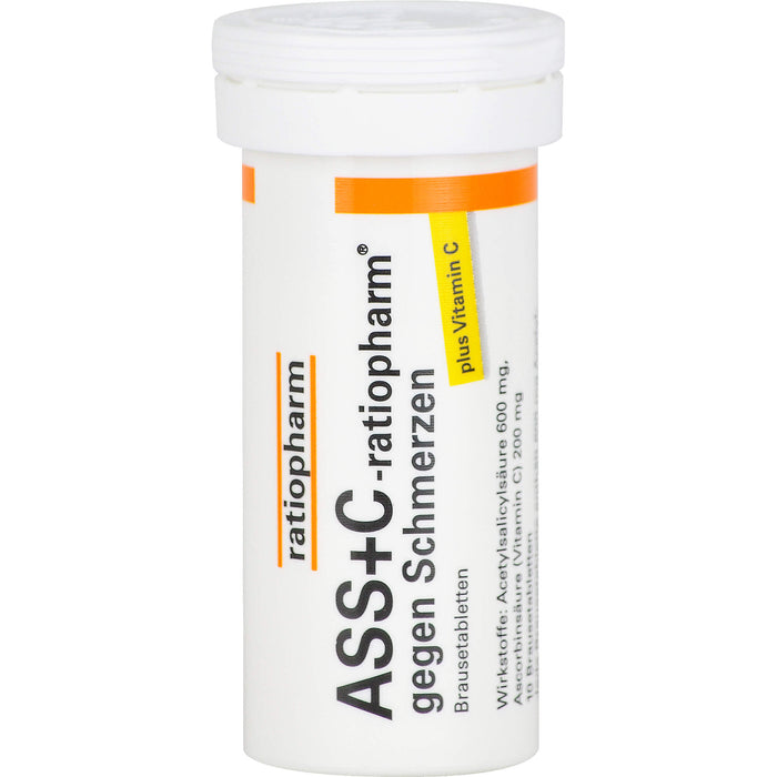 ASS + C-ratiopharm gegen Schmerzen Brausetabletten, 10 pcs. Tablets