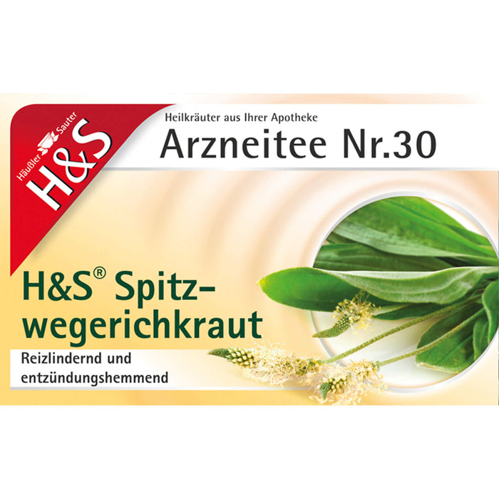 H&S Spitzwegerichkraut Nr. 30 reizlindernd und entzünungshemmend, 20 St. Filterbeutel