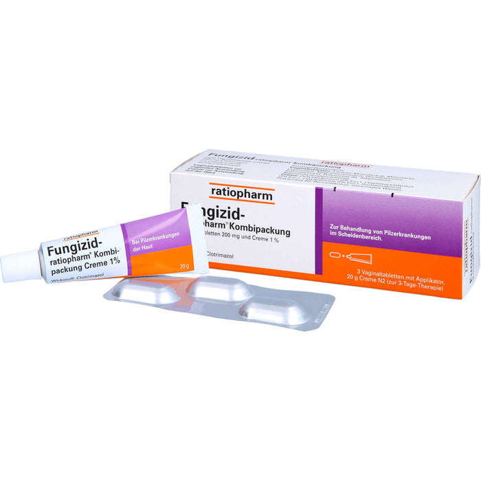 Fungizid-ratiopharm Kombipackung zur Behandlung von Pilzerkrankungen  im Scheidenbereich, 1 pcs. Combipack