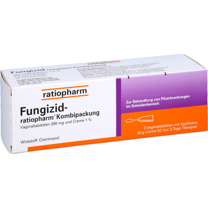 Fungizid-ratiopharm Kombipackung zur Behandlung von Pilzerkrankungen  im Scheidenbereich, 1 pcs. Combipack