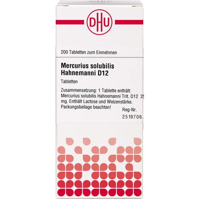 DHU Mercurius solubilis Hahnemanni D12 Tabletten, 200 St. Tabletten