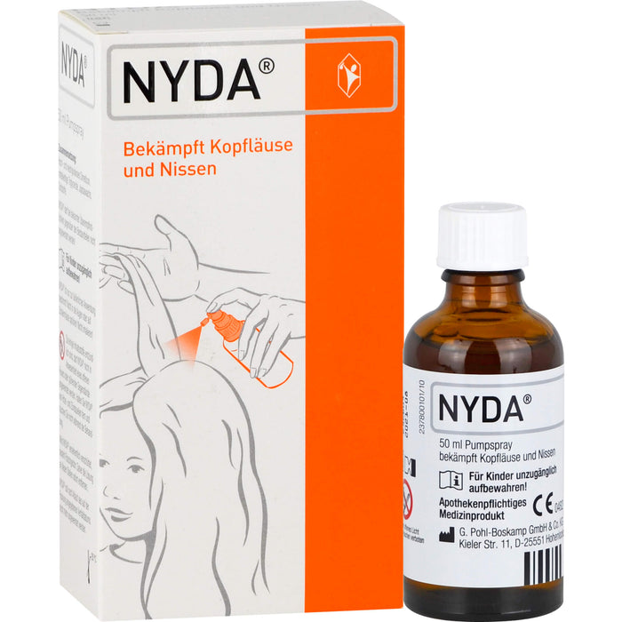 NYDA Pumpspray bei Kopfläusen und Nissen, 50 ml Lösung